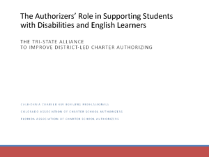 The Authorizers’ Role in Supporting Students with Disabilities and English Learners (NACSA)